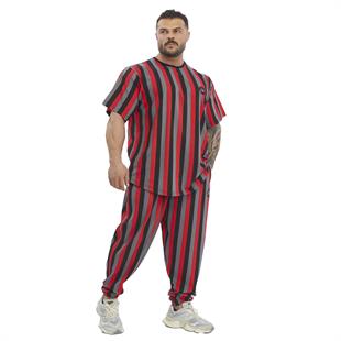 Mens Oversize Striped Cooton Gym Shirt Rag Top