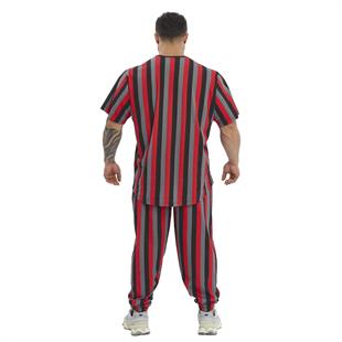 Mens Oversize Striped Cooton Gym Shirt Rag Top
