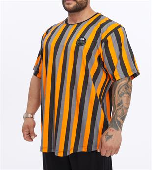 Mens Oversize Striped Cooton Gym Shirt Rag Top