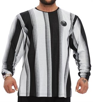 Mens Oversize Striped Sweatshirt  
