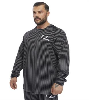 Mens Oversize Striped Sweatshirt 