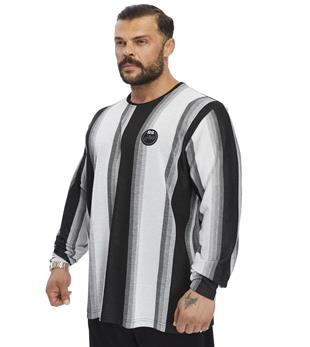 Mens Oversize Striped Sweatshirt  