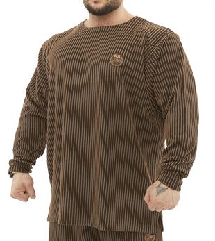 Mens Oversize Striped Winter Sweatshirt