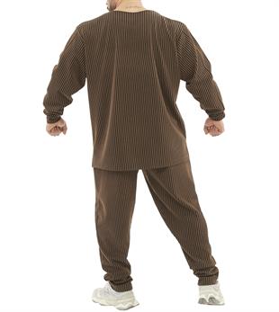 Mens Oversize Striped Winter Sweatshirt