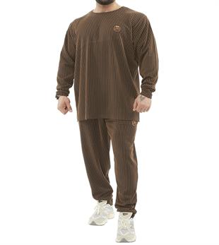 Mens Oversize Striped Winter Sweatshirt