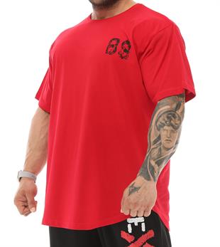 Mens Oversize T-shirt Big Sam 3340 Red