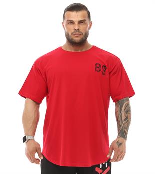 Mens Oversize T-shirt Big Sam 3340 Red
