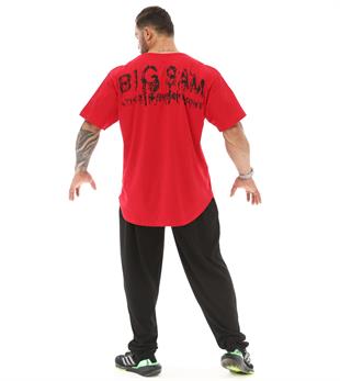 Mens Oversize T-shirt Big Sam 3340 Red