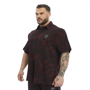 Mens Oversize Technic Camo Polo T-shirt