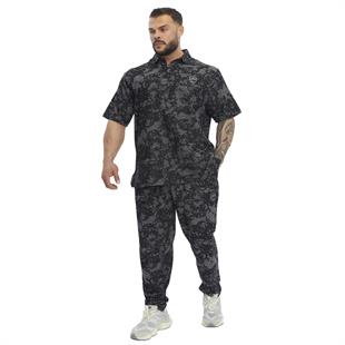 Mens Oversize Technic Camo Polo T-shirt