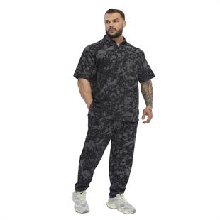 Mens Oversize Technic Camo Polo T-shirt