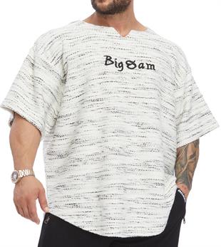 Mens Oversize Thick Textured Fabric Rag Top T-shirt 