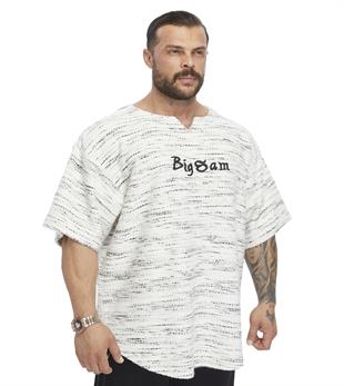 Mens Oversize Thick Textured Fabric Rag Top T-shirt 