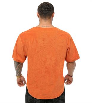 Mens Oversize Towel Rag Top T-shirt Big Sam 3344-Orange