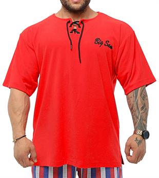 Mens Oversize Towel T-shirt Big Sam 3343-Red