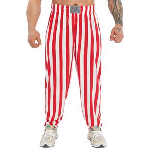 Mens Relaxed Baggy Pants Cotton Stripped