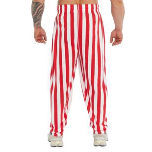 Mens Relaxed Baggy Pants Cotton Stripped