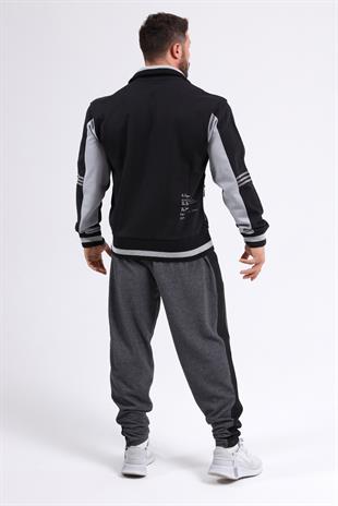 Mens Relaxed Winter Jacket Cotton Zippered Hoodie