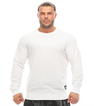 Mens Slim Fit Sweater Stilya White 