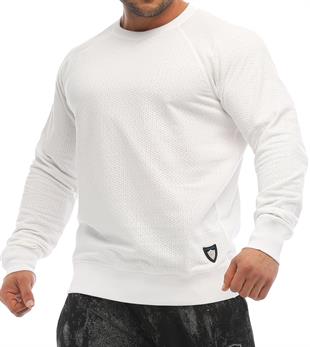 Mens Slim Fit Sweater Stilya White 
