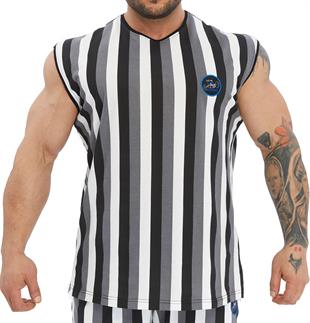 Mens Striped Tank Top Cotton