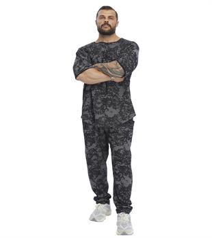 Mens Technic Camouflage Rag Top Oversize T-shirt