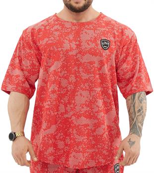 Mens Technic Camouflage Rag Top Oversize T-shirt
