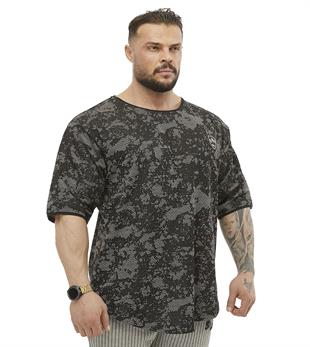 Mens Technic Camouflage Rag Top Oversize T-shirt