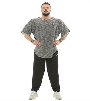 Mens Textured Knitted Oversize Rag Top T-shirt