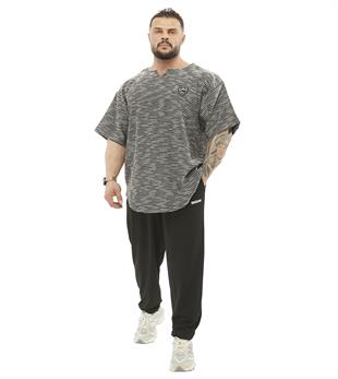 Mens Textured Knitted Oversize Rag Top T-shirt