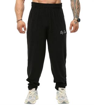 Mens Towel Sweatpants with Pockets Big Sam PNT1383-Black