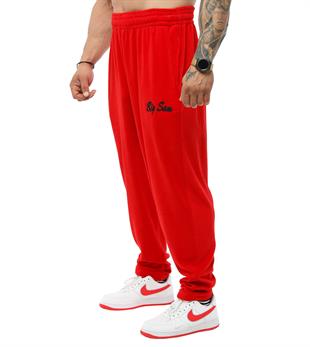 Mens Towel Sweatpants with Pockets Big Sam PNT1383-Red