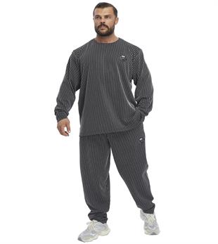 Mens Winter Sweatshirt Oversize Striped Design
