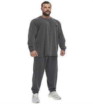 Mens Winter Sweatshirt Oversize Striped Design