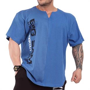 Oversize Bodybuilding Rag Top T-shirt Blue
