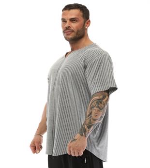 Oversize Bodybuilding Rag Top T-shirt Grey