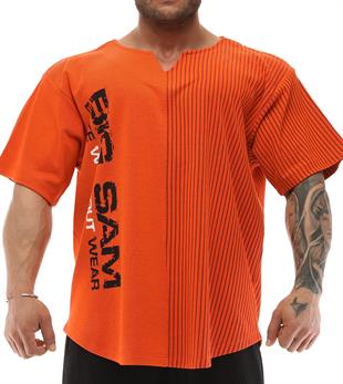 Oversize Bodybuilding Rag Top T-shirt Orange