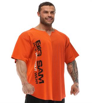 Oversize Bodybuilding Rag Top T-shirt Orange