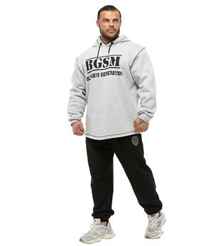 Oversize Long Sleeve Hooded Soft Texture Winter Sweater Grey