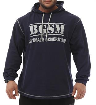 Oversize Long Sleeve Hooded Soft Texture Winter Sweater Dark Blue