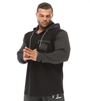 Oversize Oldschool Hooded Sweater Black 
