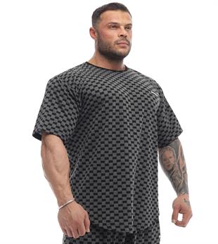 Oversize Plaid Design Rag Top Anthracite