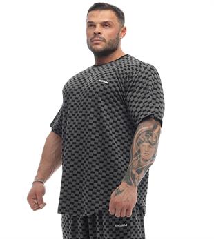 Oversize Plaid Design Rag Top Anthracite