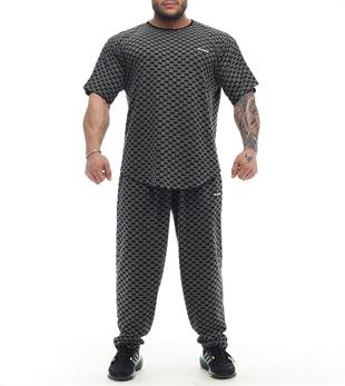 Oversize Plaid Design Rag Top Anthracite
