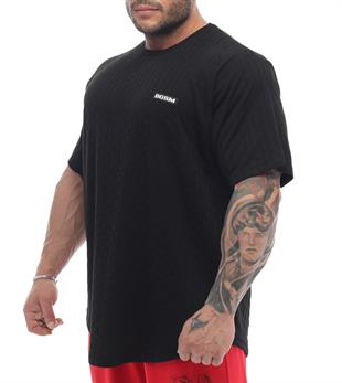 Oversize Plaid Design Rag Top Black
