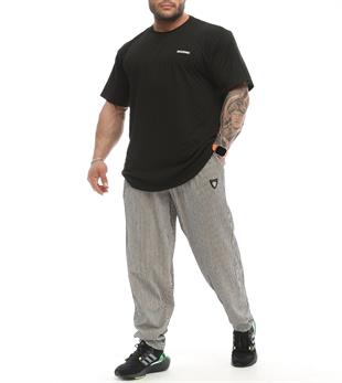 Oversize Plaid Design Rag Top Black
