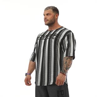 Oversize Striped Gym Workout T-shirt