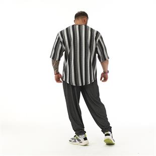 Oversize Striped Gym Workout T-shirt
