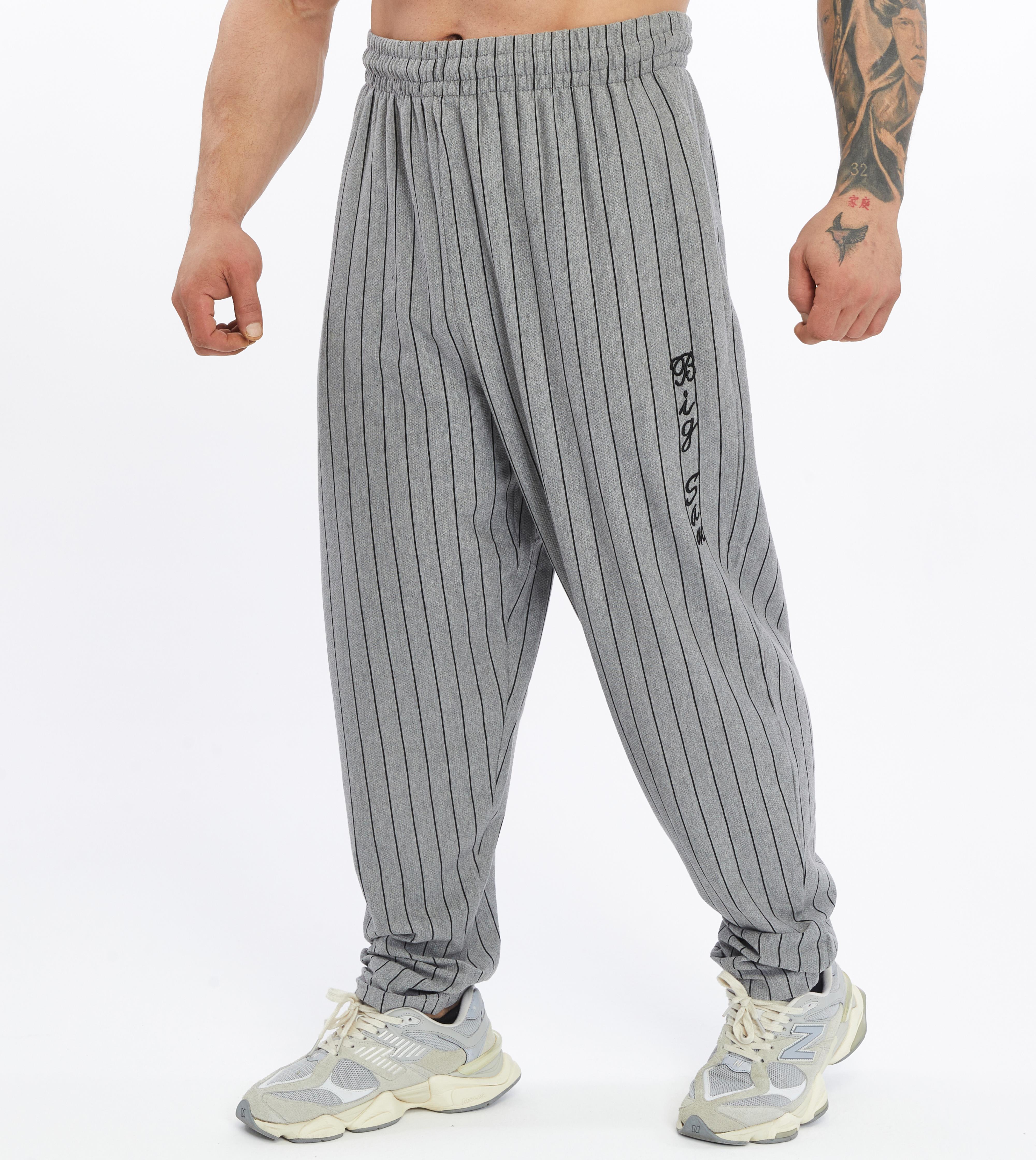 Mens Cotton Sweatpants With Drawstring Waistband Side Pockets