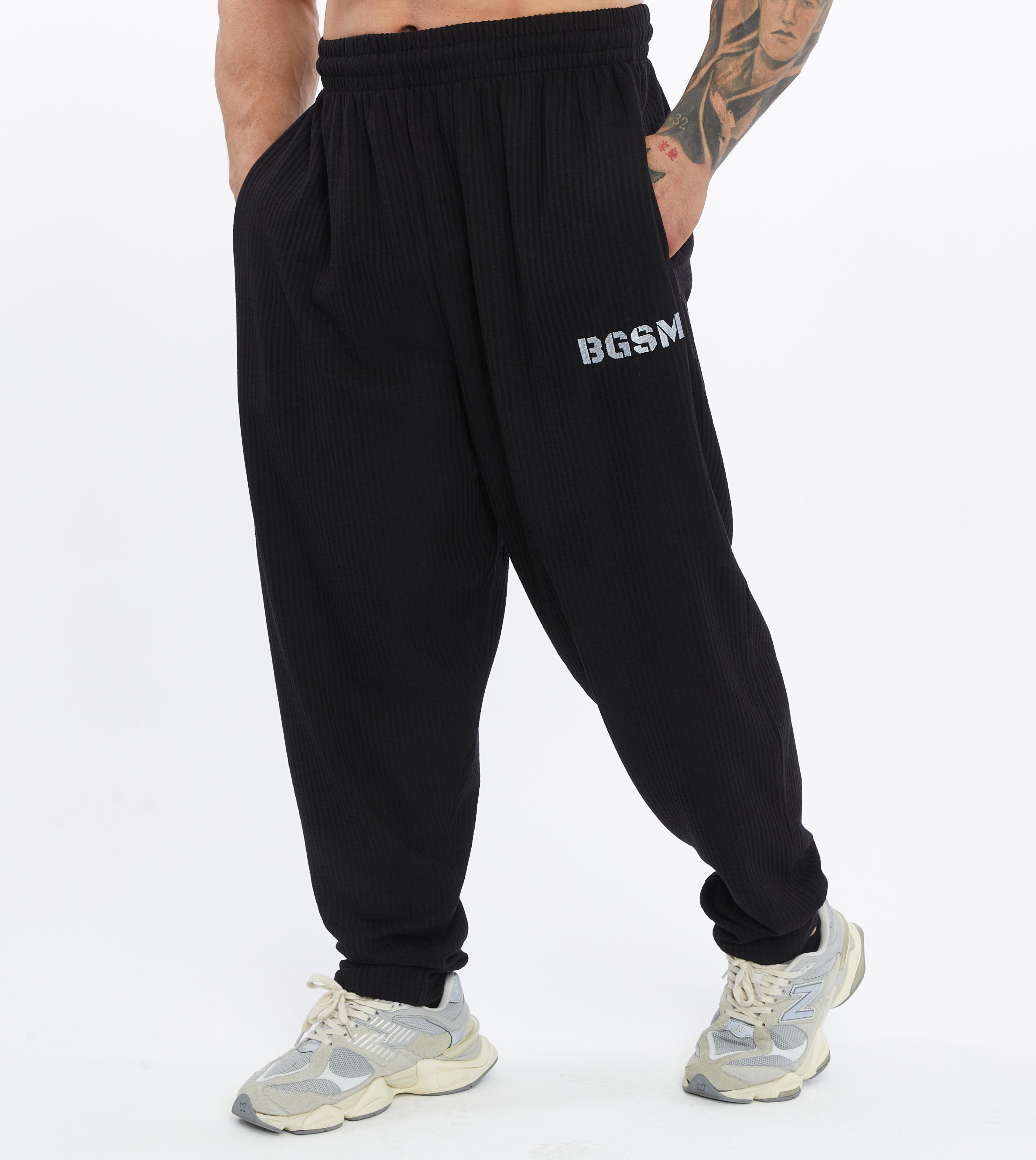 Men's Loose Fit Cotton Sweatpants with Pockets